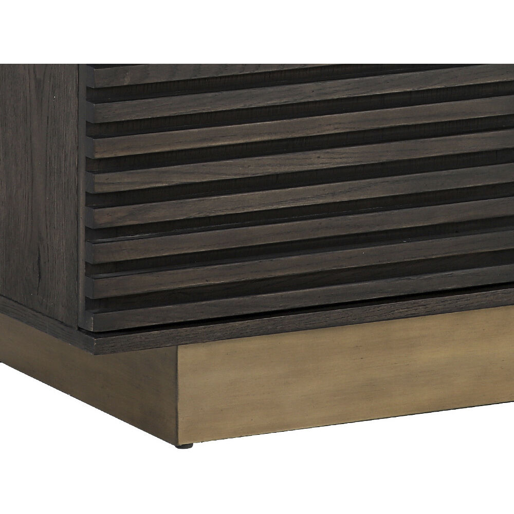 Paris 78.75 X 18 inch Espresso / Antique Brass Sideboard